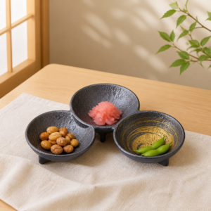 Arita-yaki trijų dalių serviravimo indas „Kuro Gold“