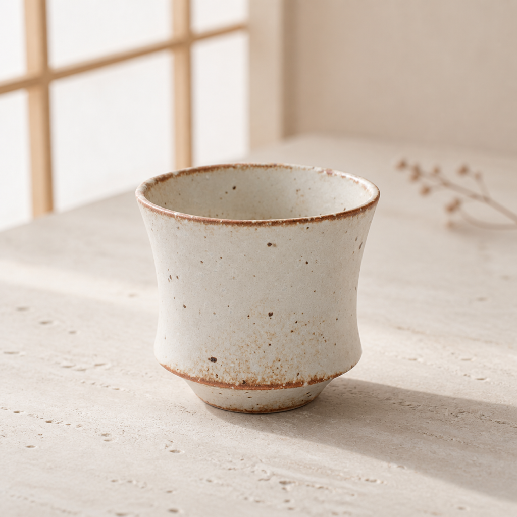 Mino keramikos arbatos puodelis „Sashiko“