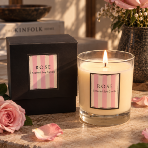 Sojų vaško kvapioji žvakė „Rose“